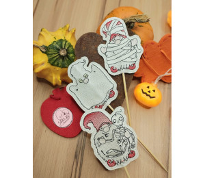 Stickserie ITH - Halloween Gnomes Stecker